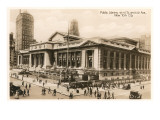 Public Library, New York City, Photo Giclée-Druck