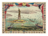 Vintage View of Statue of Liberty Giclee Print Vintage View of Statue of Liberty Giclee Print
