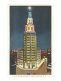Electric Building at Night, Buffalo, New York Giclee Print