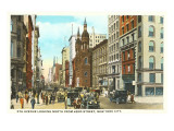 Fifth Avenue, 42nd Street, New York City Giclée-Druck
