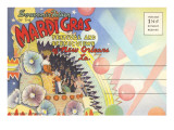 Postcard Folder, Mardi Gras, New Orleans, Louisiana Prints