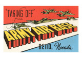 Taking Off, Army Air Base, Reno, Nevada Giclee Print
