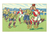 Cartoon Soccer Game Lámina giclée