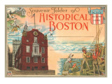 Postcard Folder, Historic Boston, Massachusetts Posters