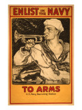 Vintage Navy Recruitment Poster Posters