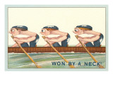 Three Intent Rowers, Won by a Neck Photo