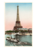 Eiffel Tower and Seine, Paris Prints