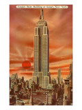 Sunset, Empire State Building, New York City Posters