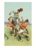 Playing Soccer Posters