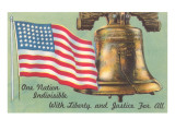 Flag and Liberty Bell Photo