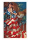 Sultry Siren Wrapped in Flag Prints
