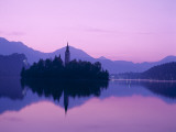 Lake Bled / Dawn, Bled, Gorenjska Region, Slovenia Photographic Print by Steve Vidler