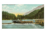 Fish Wheel, Columbia River, Oregon Print