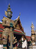 Thailand, Bangkok, Wat Phra Kaew, Grand Palace, Statues in Wat Phra Kaew Photographic Print by Steve Vidler
