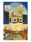 Mayflower Cafe, Intérieur et extérieur, cafétéria rétro reproduction procédé giclée