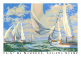 Paint by Numbers, Sailing Scene Giclee Print