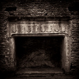 Fireplace in Medieval Castle Ruins Photographic Print by Clive Nolan