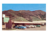Little Chef, restaurant drive-in, vue du bord de la route - Rétro reproduction procédé giclée
