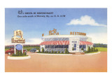 Hicks's Drive-In Restaurant, Roadside Retro reproduction procédé giclée