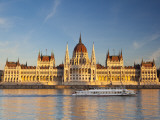 Hungarian Parliament Building and River Danube, Budapest, Hungary Photographic Print by Doug Pearson