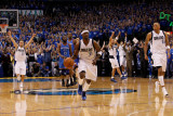 Oklahoma City Thunder v Dallas Mavericks - Game Five, Dallas, TX - MAY 25: Jason Terry and Jose Jua Photographic Print by Tom Pennington