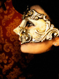 Woman with Golden Mask by Helena M. Damsel Photographic Print by Helena Marroqui