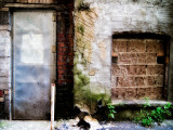 Filled in Derelict Doorway and Window Photographic Print by Clive Nolan