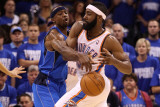 Dallas Mavericks v Oklahoma City Thunder - Game Three, Oklahoma City, OK - MAY 21: Jason Terry and  Photographic Print by Christian Petersen