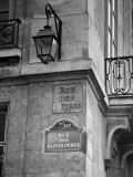 Street Sign and Building, Rive Guache, Paris, France Photographic Print by Jon Arnold