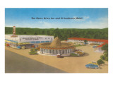 Gorro Drive-In and Sombrero Motel, Roadside Retro reproduction procédé giclée