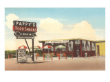 Pappy's Food Snacks, Roadside Retro reproduction procédé giclée