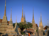 Wat Pho / Chedis / Monk, Bangkok, Thailand Photographic Print by Steve Vidler