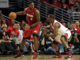 Miami Heat v Chicago Bulls - Game Five, Chicago, IL - MAY 26: LeBron James and Ronnie Brewer Photographic Print by Mike Ehrmann