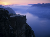 Preikestolen (Pulpit Rock) at Sunset, Lysefjorden, Norway Photographic Print by Doug Pearson