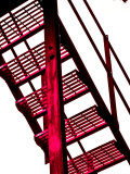 Red Fire Escape Photographic Print by David Ridley