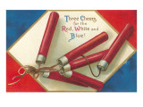 Three Cheers for the Red, White and Blue, Firecrackers Digitálně vytištěná reprodukce Three Cheers for the Red, White and Blue, Firecrackers Digitálně vytištěná reprodukce