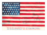 Flag with Poem reproduction procédé giclée