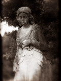A Female Statue in Cemetery Photographic Print by Clive Nolan