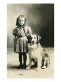 Girl with Mutt Pósters