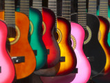 USA, California, Los Angeles, El Pueblo De Los Angeles, Guitars Photographic Print by Alan Copson