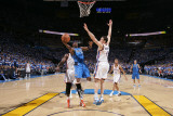Dallas Mavericks v Oklahoma City Thunder - Game Three, Oklahoma City, OK - MAY 21: Jason Terry and  Photographic Print by Joe Murphy