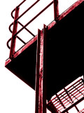 Red Fire Escape Photographic Print by David Ridley