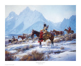 Apsaalooke Horse Hunters Poster by Martin Grelle