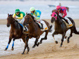 Horse Racing on the Beach, Sanlucar De Barrameda, Spain Photographic Print by Felipe Rodriguez