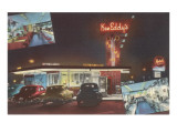 Ken Eddy's, restaurant drive-in, vue du bord de la route - Rétro reproduction procédé giclée