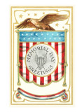 Memorial Day Greetings, Eagle with Banner Posters