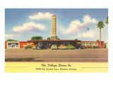 Village Drive-In, Roadside Retro Giclee Print