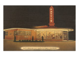 Night at Patti's Drive-in, Roadside Retro reproduction procédé giclée