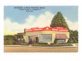 Sauzer's Little Waffle Shop, bord de route rétro reproduction procédé giclée