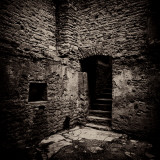 Doorway and Steps in Castle Ruins Photographic Print by Clive Nolan